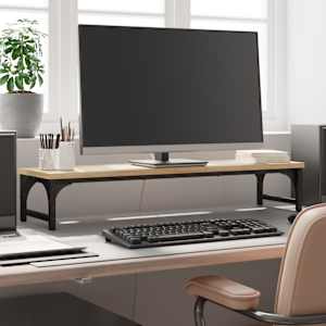 Stojan na monitor kouřový dub 85x23x15,5 cm kompozitní dřevo - obrázek 1