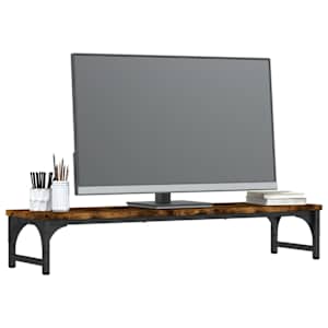 Stojan na monitor kouřový dub 85x23x15,5 cm kompozitní dřevo - obrázek 3