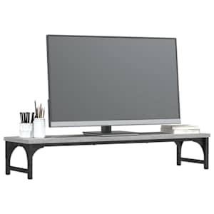 Stojan na monitor šedý sonoma 85x23x15,5 cm kompozitní dřevo - obrázek 3
