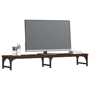 Stojan na monitor hnědý dub 105 x 23 x 15,5 cm kompozitní dřevo - obrázek 3