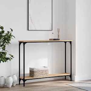 Konzolna mizica sonoma hrast 100x22,5x75 cm inženirski les