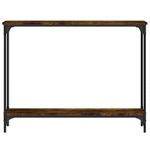 Konzolový stolek kouřový dub 100x22,5x75 cm kompozitní dřevo - obrázek 4