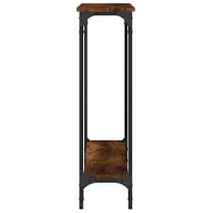 Konzolový stolek kouřový dub 100x22,5x75 cm kompozitní dřevo - obrázek 5