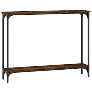 Konzolový stolek kouřový dub 100x22,5x75 cm kompozitní dřevo - obrázek 6
