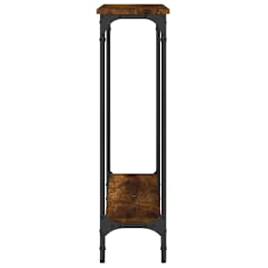 Konzolový stolek kouřový dub 75 x 22,5 x 75 cm kompozitní dřevo - obrázek 5