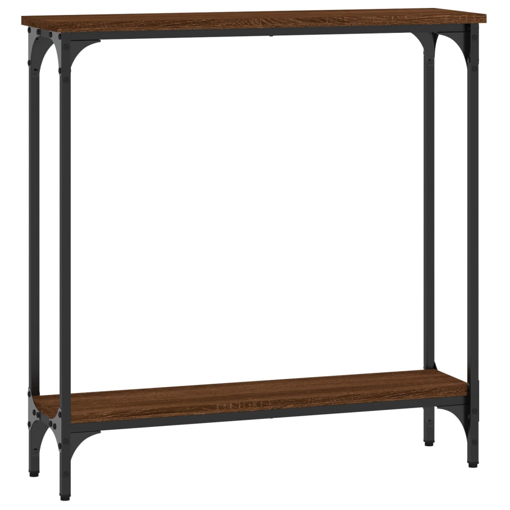  Konzolový stolík hnedý dub 75x22,5x75 cm kompozitné drevo