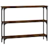 vidaXL konsoollaud, suitsutatud tamm, 100x22,5x75 cm, tehispuit