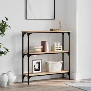 Konzolna mizica sonoma hrast 75x22,5x75 cm inženirski les