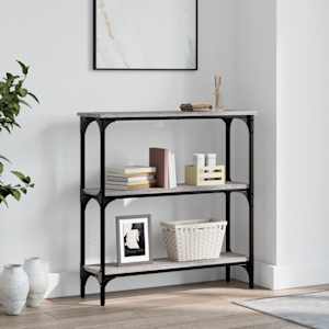 Konzolna mizica siva sonoma 75x22,5x75 cm inženirski les