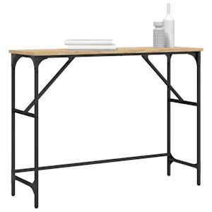Konzolový stolek dub sonoma 100 x 32 x 75 cm kompozitní dřevo - obrázek 3