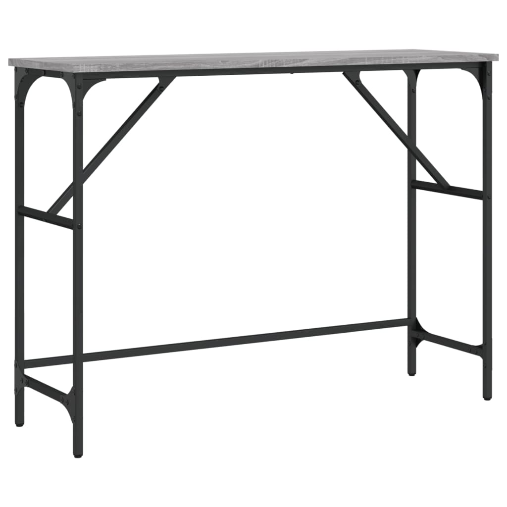 vidaXL Konsolinis staliukas, pilkas ąžuolo, 100x32x75cm, mediena-image-8720845420093