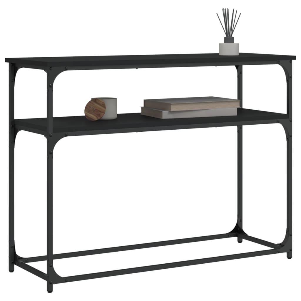 vidaXL fekete szerelt fa tálalóasztal 100x35,5x75 cm