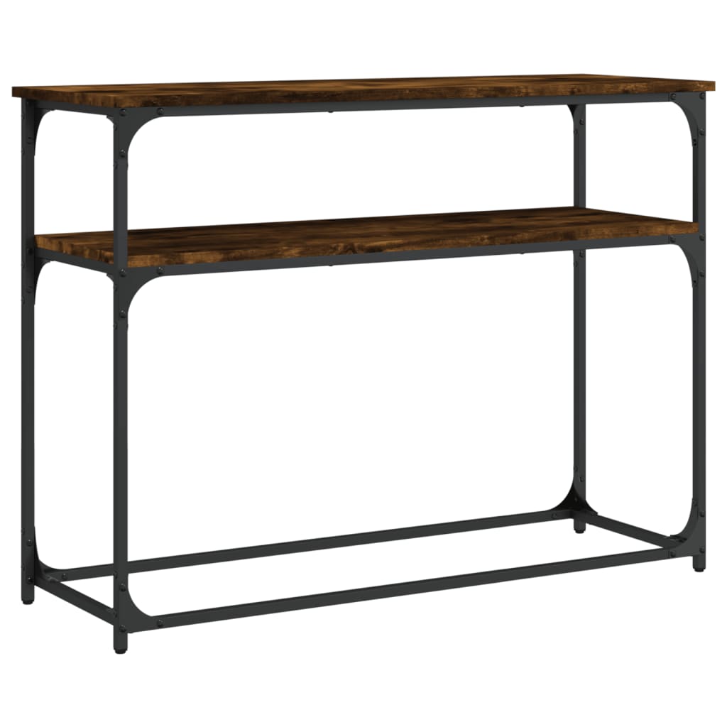 Levně vidaXL Konzolový stolek kouřový dub 100x35,5x75 cm kompozitní dřevo