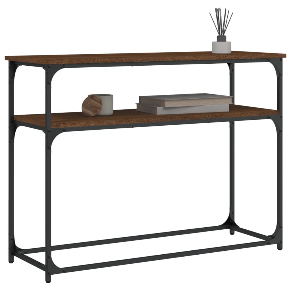 vidaXL barna tölgyszínű szerelt fa tálalóasztal 100x35,5x75 cm