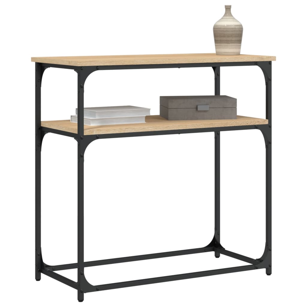 vidaXL Wandtafel 75x35,5x75 cm bewerkt hout sonoma eikenkleurig afbeelding