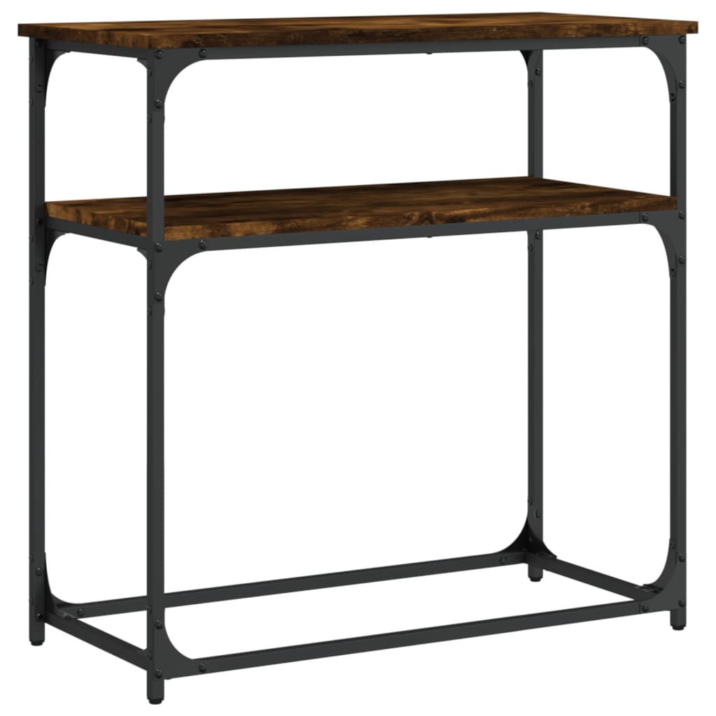 E-shop vidaXL Konzolový stolík dymový dub 75x35,5x75 cm kompozitné drevo