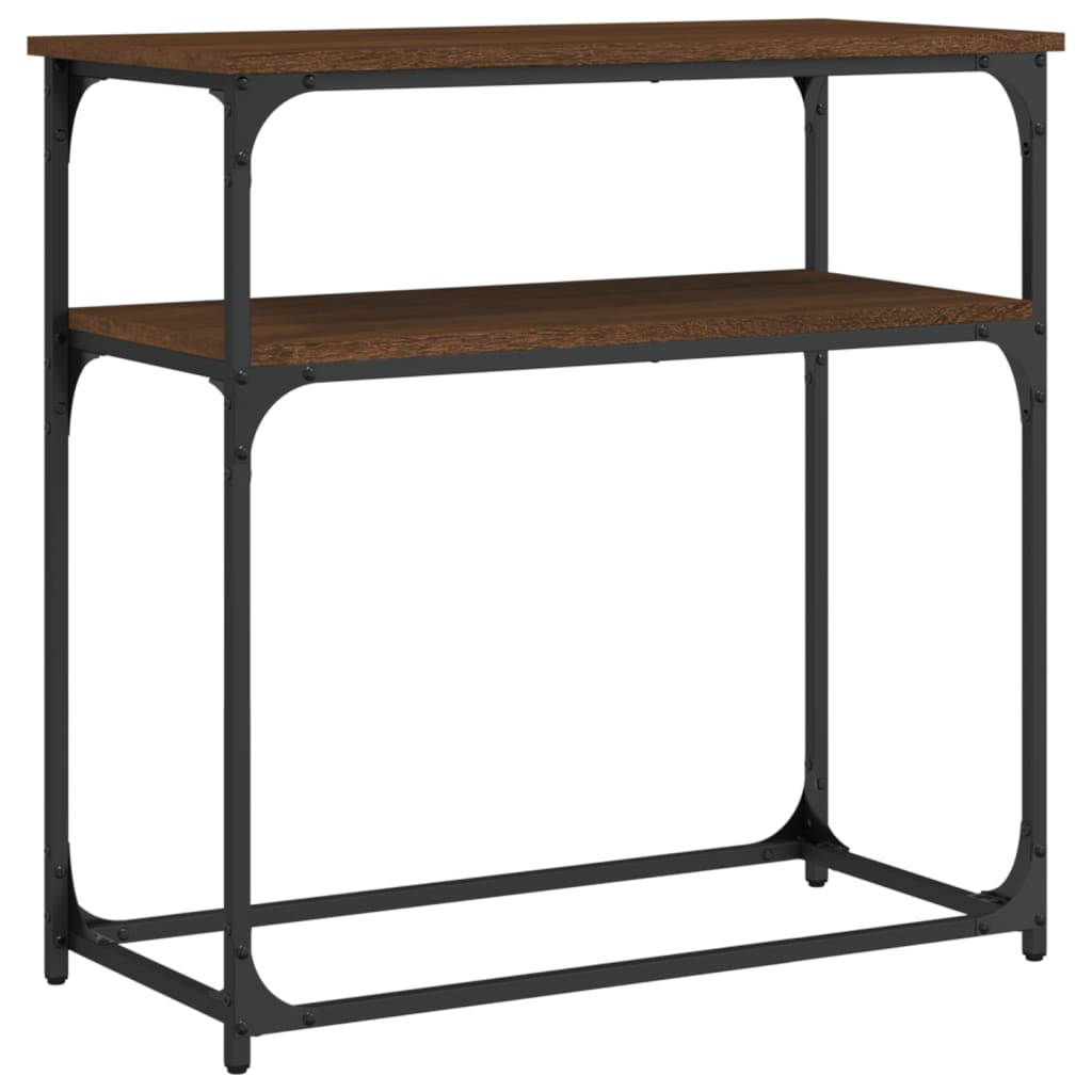 E-shop vidaXL Konzolový stolík hnedý dub 75x35,5x75 cm kompozitné drevo