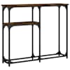 vidaXL konsoollaud, suitsutatud tamm, 90x22,5x75 cm, tehispuit