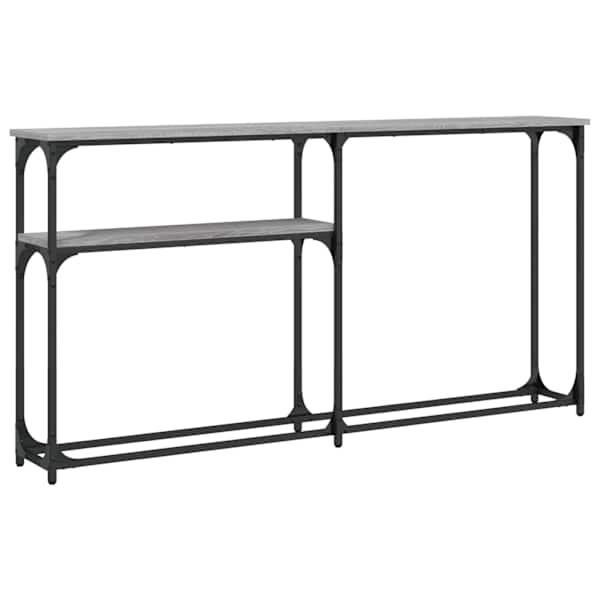 vidaXL konsoollaud, hall Sonoma tamm, 145 x 22,5 x 75 cm, tehispuit
