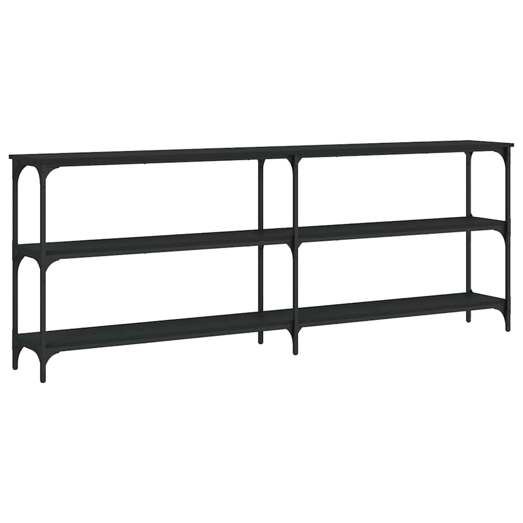 vidaXL Konzolový stolek černý 200 x 29 x 75 cm kompozitní dřevo-image-8720845420611