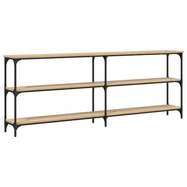 vidaXL konsoollaud Sonoma tamm 200 x 29 x 75 cm t&ouml;&ouml;deldud puit