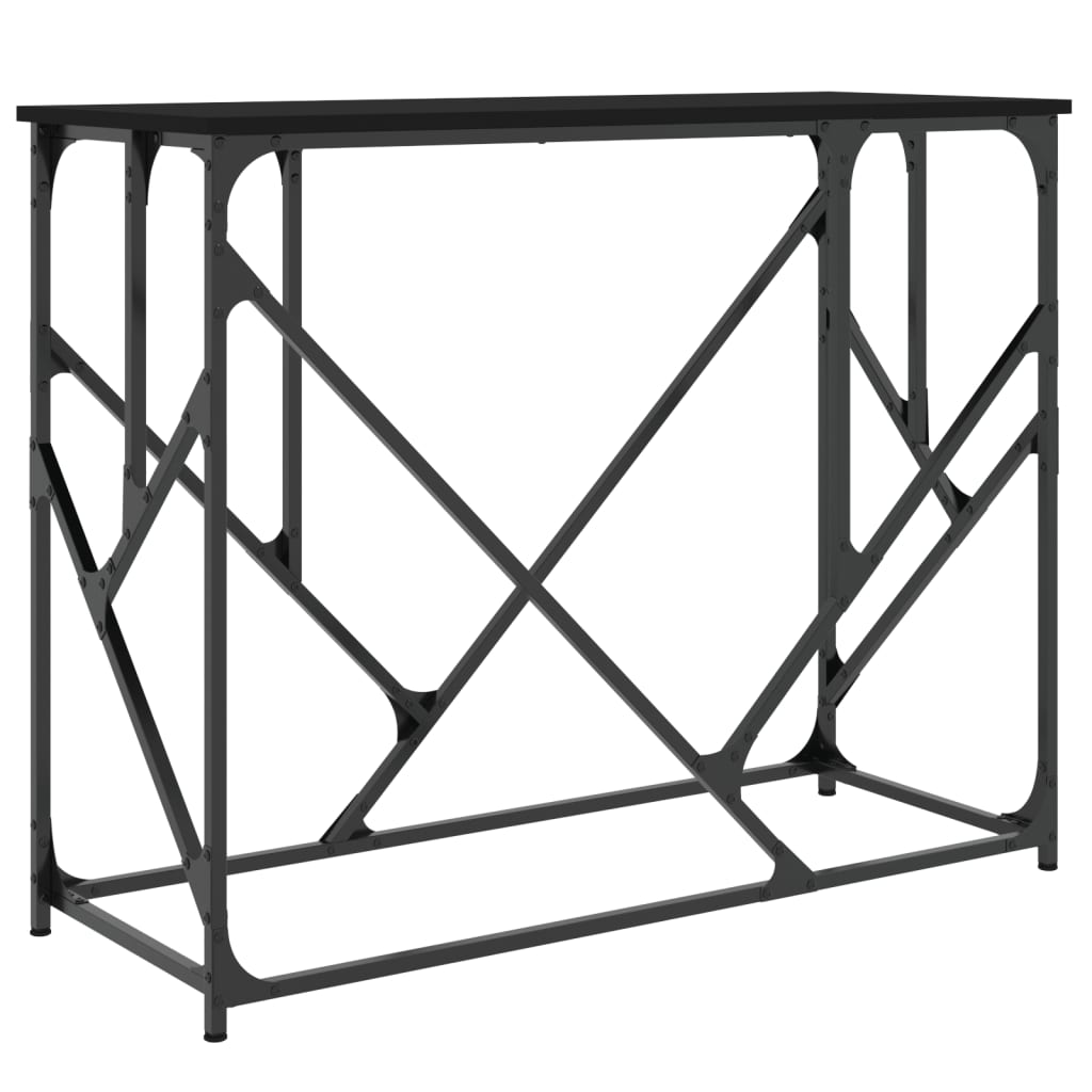 E-shop vidaXL Konzolový stolík čierny 100x40x80 cm kompozitné drevo