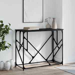 Konzolna mizica črna 100x40x80 cm inženirski les