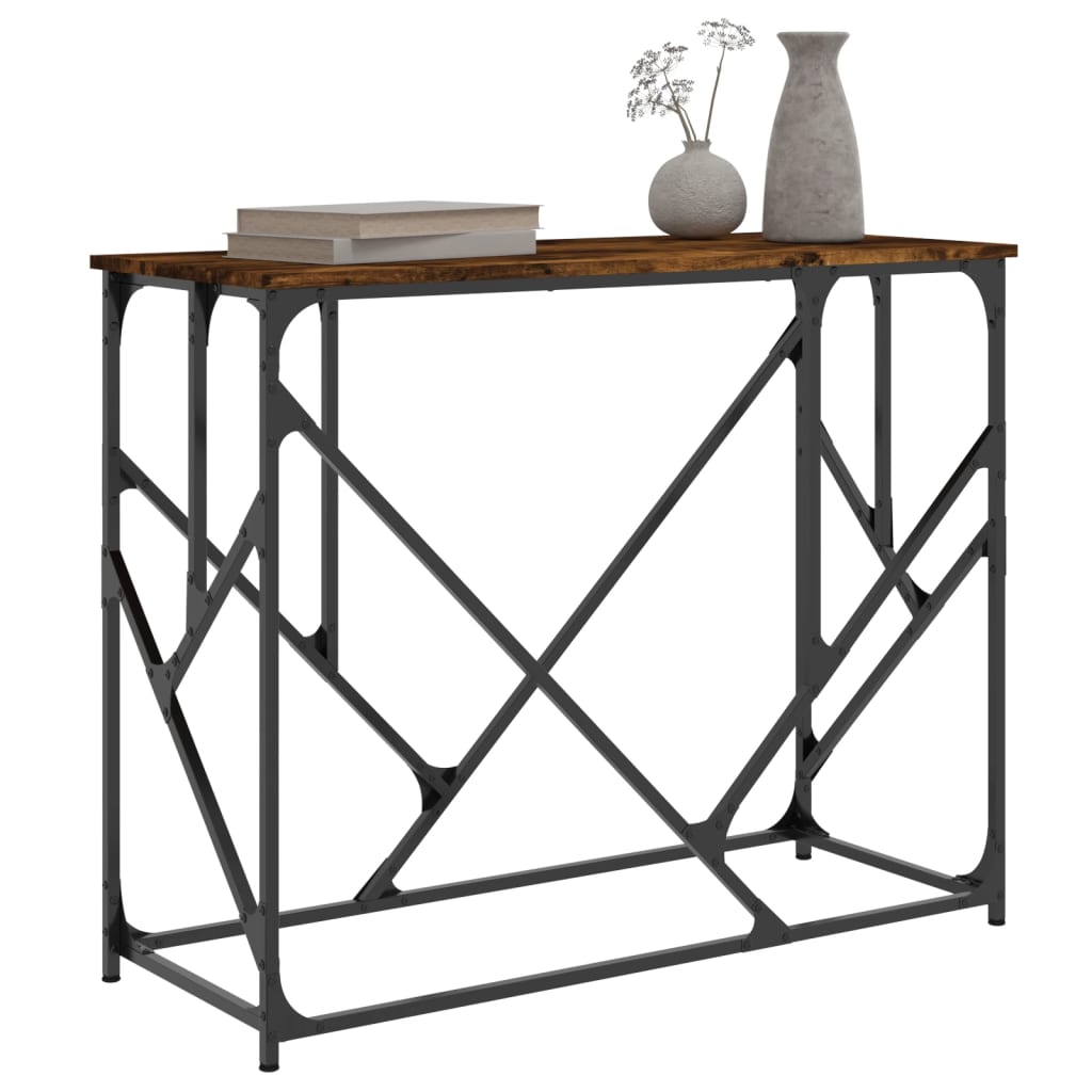 vidaXL füstös tölgy színű szerelt fa tálalóasztal 100x40x80 cm