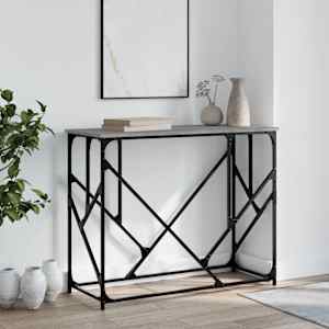 Konzolna mizica siva sonoma 100x40x80 cm inženirski les