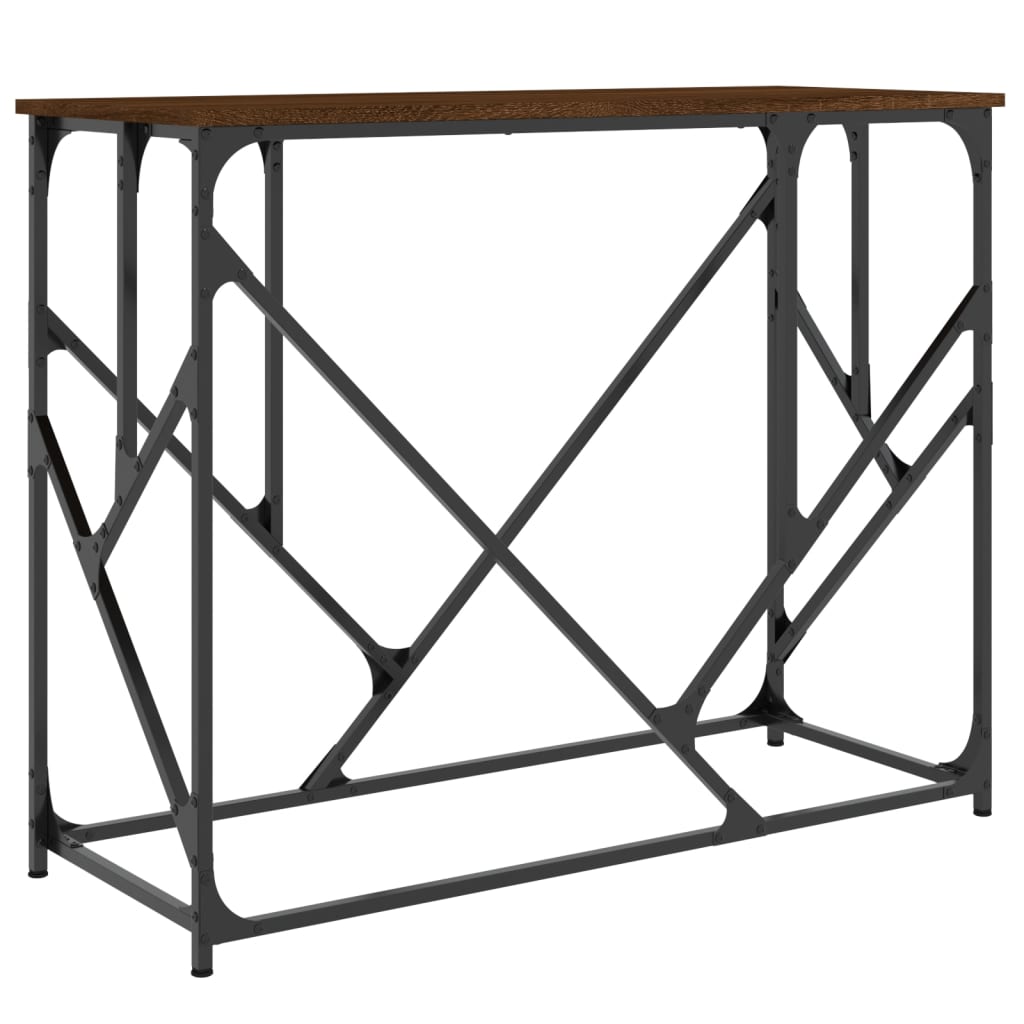 E-shop vidaXL Konzolový stolík hnedý dub 100x40x80 cm kompozitné drevo