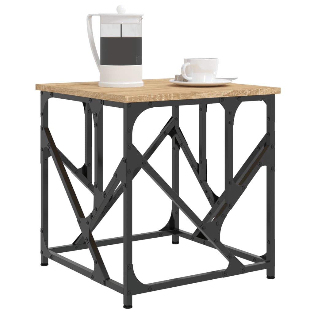 vidaXL sonoma tölgy színű szerelt fa dohányzóasztal 45x45x47,5 cm