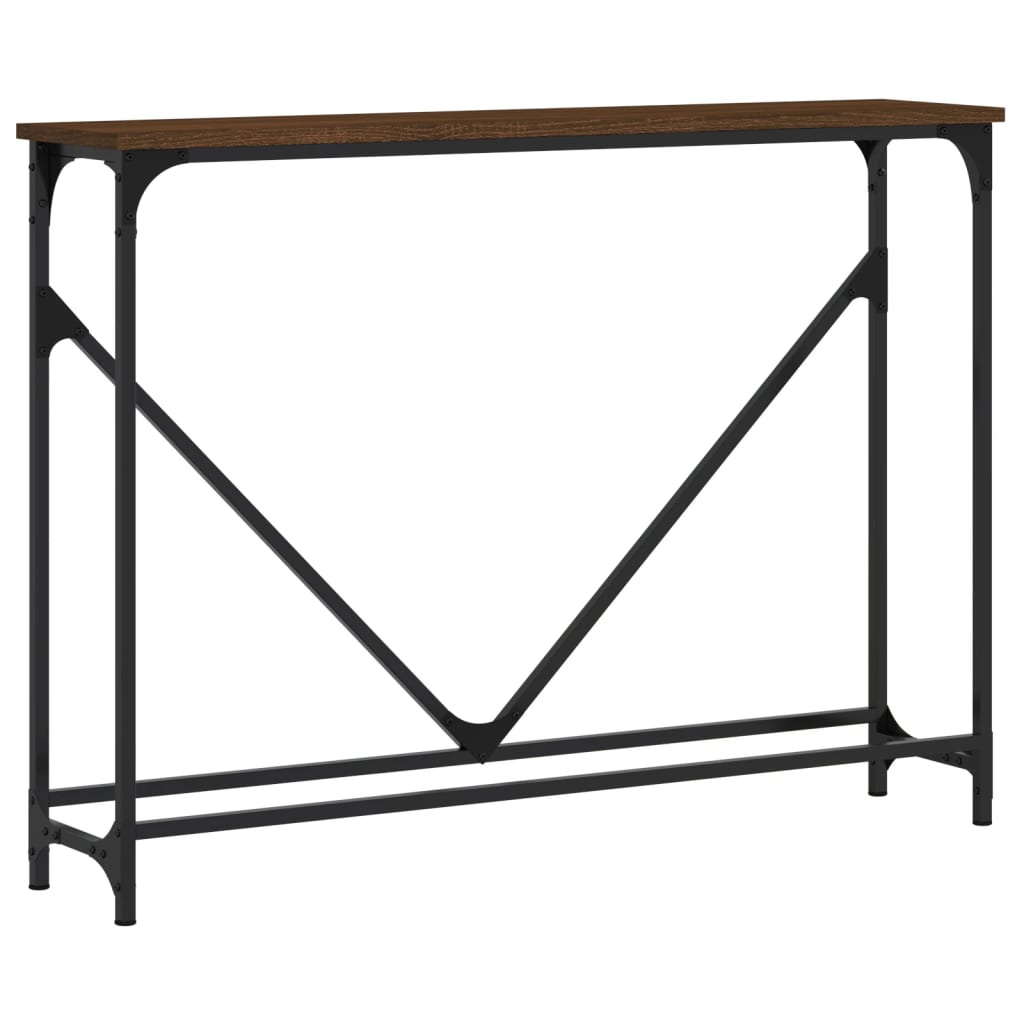 E-shop vidaXL Konzolový stolík hnedý dub 102x22,5x75 cm kompozitné drevo