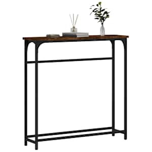 Konzolový stolek kouřový dub 75 x 19,5 x 75 cm kompozitní dřevo - obrázek 3