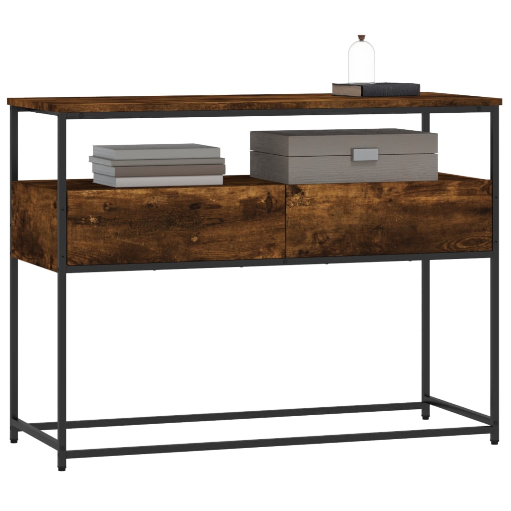 vidaXL Wandtafel 100x40x75 cm bewerkt hout gerookt eikenkleurig afbeelding