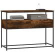 vidaXL Wandtafel Zwart - Bewerkt Hout & Metaal Wandtafel - Industriële