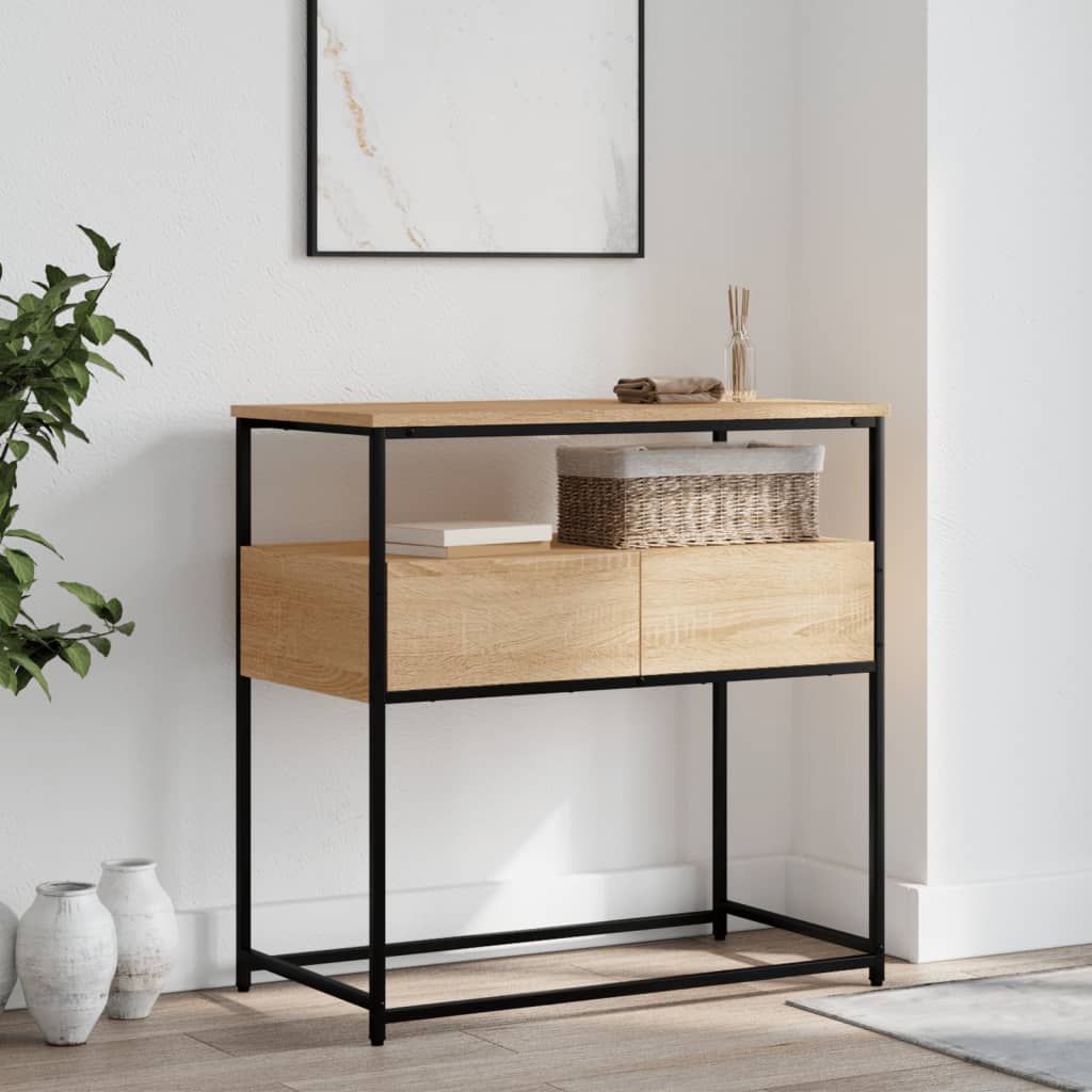 vidaXL Masă consolă, stejar sonoma, 75x40x75 cm, lemn prelucrat