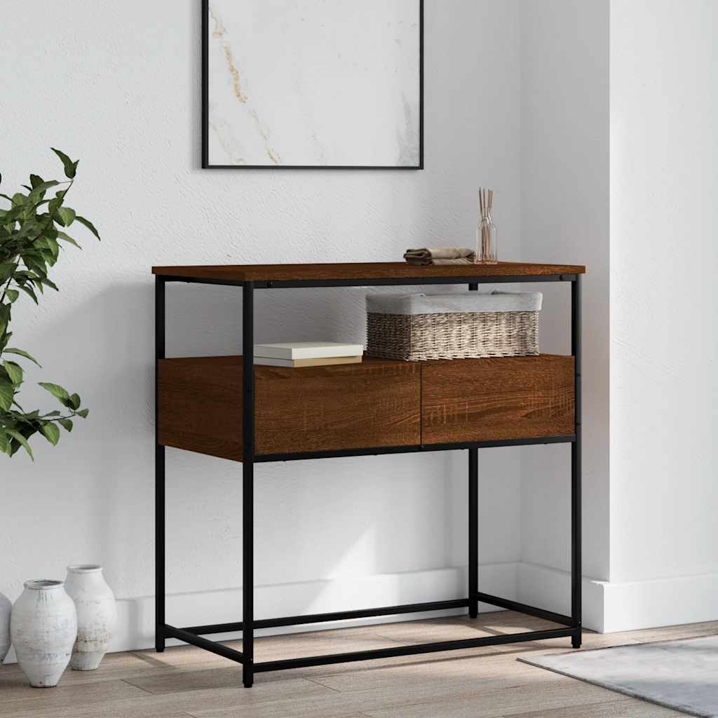VidaXL Konsolentisch Braun Eichen-Optik 75x40x75 Cm Holzwerkstoff