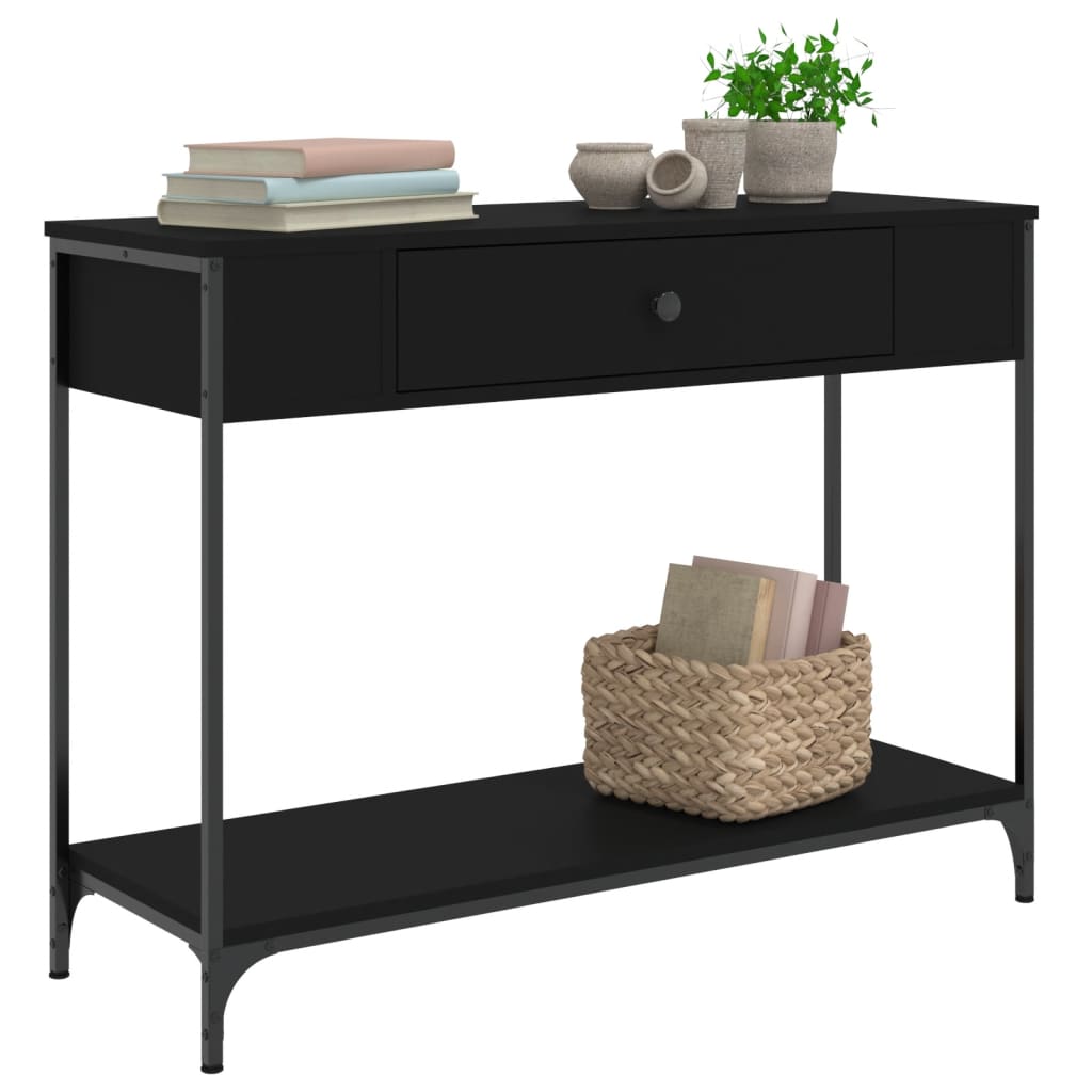 vidaXL fekete szerelt fa tálalóasztal 100 x 34,5 x 75 cm