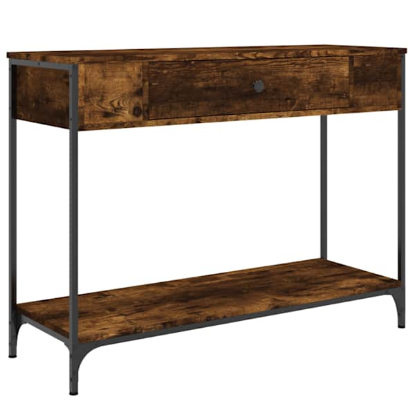 vidaXL konsoollaud, suitsutatud tamm, 100 x 34,5 x 75 cm, tehispuit