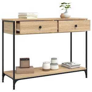 Konzolový stolek dub sonoma 100 x 34,5 x 75 cm kompozitní dřevo - obrázek 4