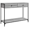 vidaXL konsoollaud, hall Sonoma tamm, 100 x 34,5 x 75 cm, tehispuit