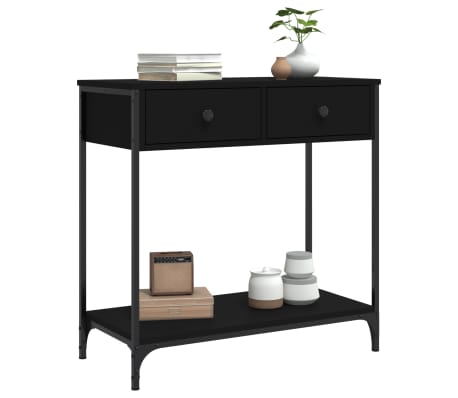 vidaXL Konsolentisch Schwarz 75x34,5x75 cm Holzwerkstoff