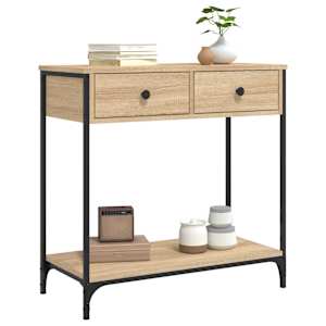 Konzolový stolek dub sonoma 75 x 34,5 x 75 cm kompozitní dřevo - obrázek 3
