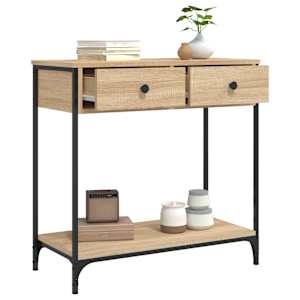 Konzolový stolek dub sonoma 75 x 34,5 x 75 cm kompozitní dřevo - obrázek 4