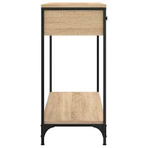 Konzolna mizica sonoma hrast 75x34,5x75 cm inženirski les - slika 7