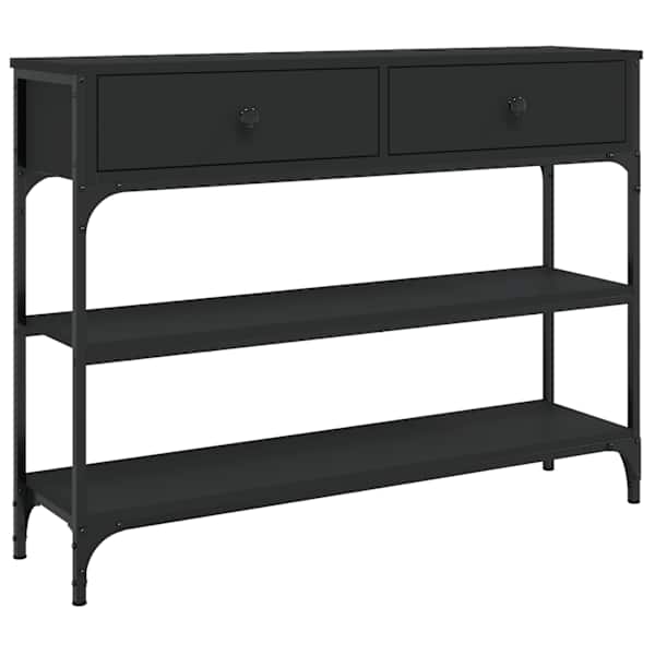 vidaXL konsoollaud, must, 100 x 25 x 75 cm, tehispuit
