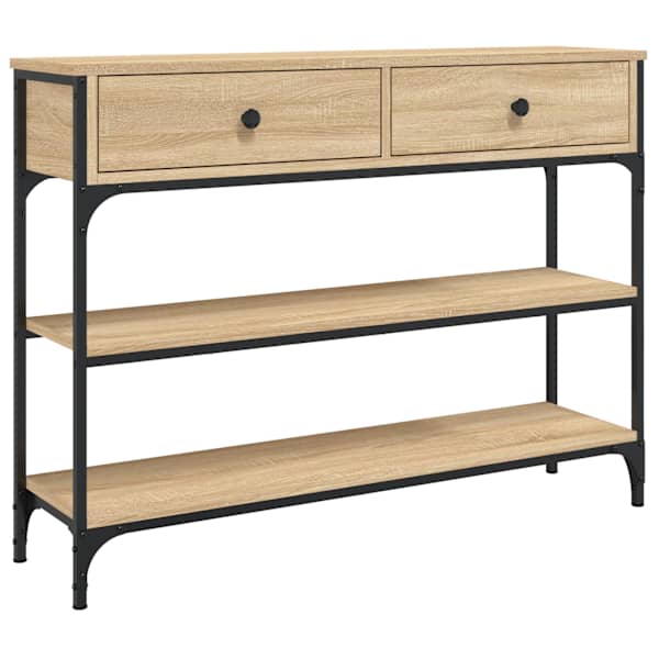 vidaXL konsoollaud, Sonoma tamm, 100 x 25 x 75 cm, tehispuit