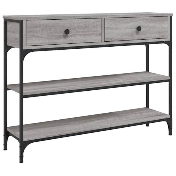 vidaXL konsoollaud, hall Sonoma tamm, 100 x 25 x 75 cm, tehispuit