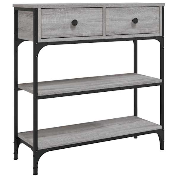 vidaXL konsoollaud, hall Sonoma tamm, 72,5 x 25 x 75 cm, tehispuit