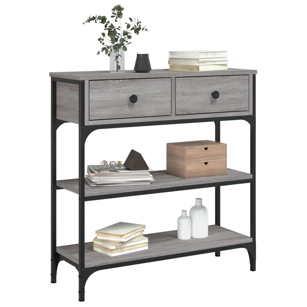 vidaXL szürke sonoma színű szerelt fa tálalóasztal 72,5x25x75 cm
